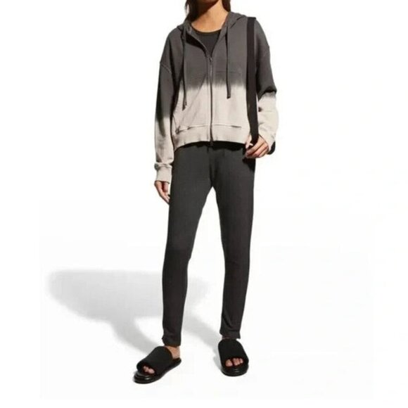 ATM Anthony Thomas Melillo Full Zip Hoodie XS Gray Dip Dye French Terry Pockets - Picture 4 of 16